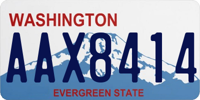 WA license plate AAX8414