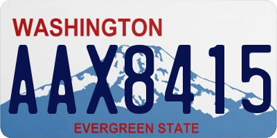 WA license plate AAX8415