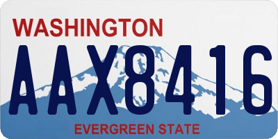 WA license plate AAX8416