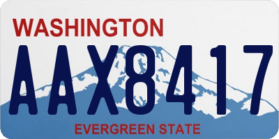 WA license plate AAX8417