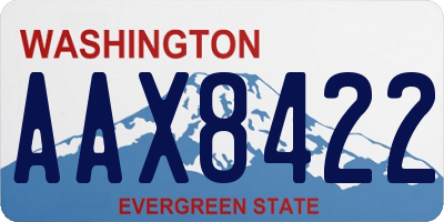 WA license plate AAX8422
