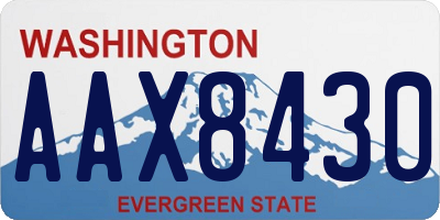 WA license plate AAX8430