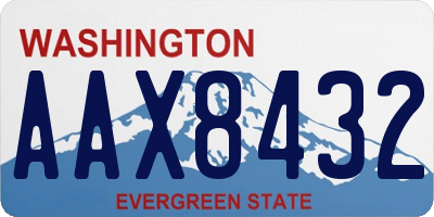 WA license plate AAX8432