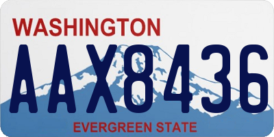 WA license plate AAX8436