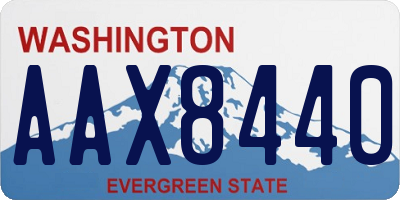 WA license plate AAX8440
