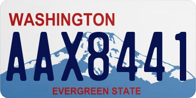 WA license plate AAX8441