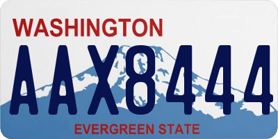 WA license plate AAX8444