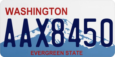 WA license plate AAX8450