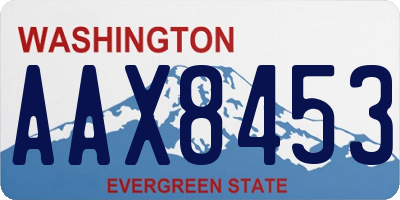 WA license plate AAX8453