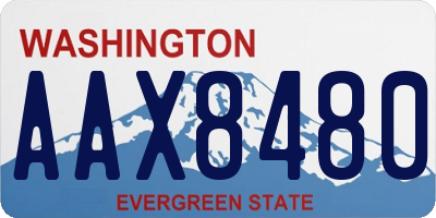 WA license plate AAX8480