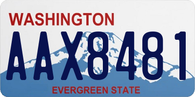 WA license plate AAX8481