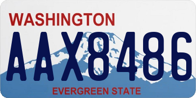 WA license plate AAX8486