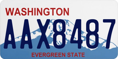 WA license plate AAX8487