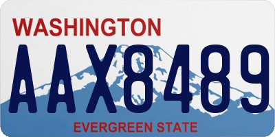 WA license plate AAX8489