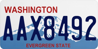WA license plate AAX8492