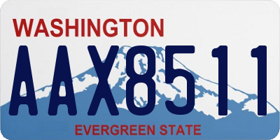WA license plate AAX8511