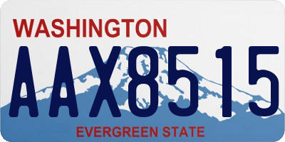 WA license plate AAX8515