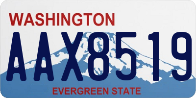 WA license plate AAX8519