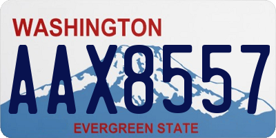 WA license plate AAX8557