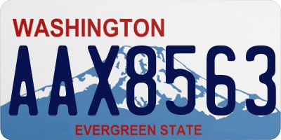 WA license plate AAX8563