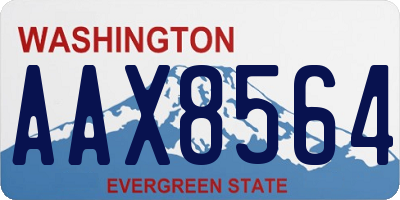 WA license plate AAX8564