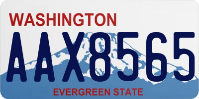 WA license plate AAX8565