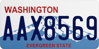 WA license plate AAX8569