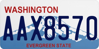 WA license plate AAX8570