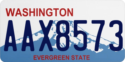 WA license plate AAX8573