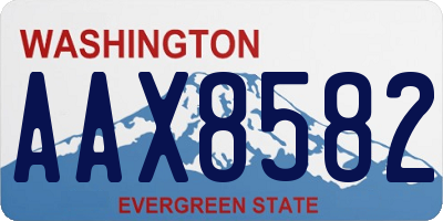 WA license plate AAX8582