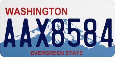 WA license plate AAX8584