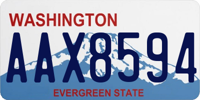 WA license plate AAX8594