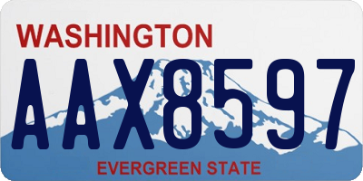 WA license plate AAX8597