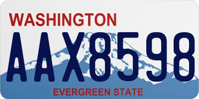 WA license plate AAX8598