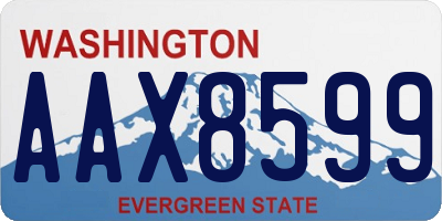 WA license plate AAX8599