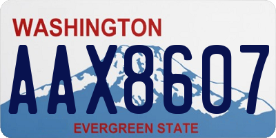 WA license plate AAX8607