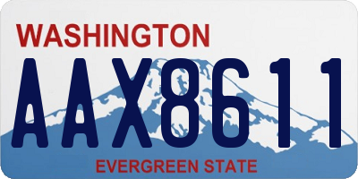 WA license plate AAX8611
