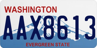 WA license plate AAX8613
