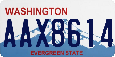 WA license plate AAX8614