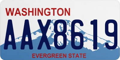WA license plate AAX8619