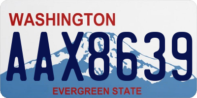 WA license plate AAX8639