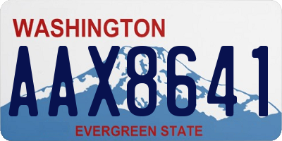 WA license plate AAX8641