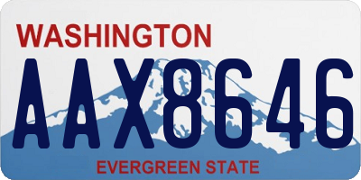 WA license plate AAX8646