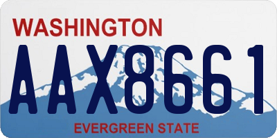 WA license plate AAX8661