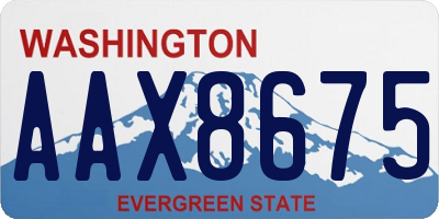 WA license plate AAX8675