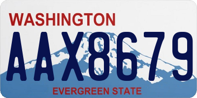 WA license plate AAX8679