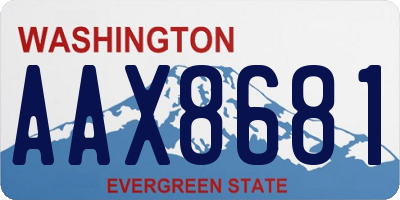 WA license plate AAX8681