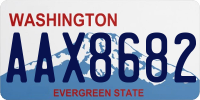 WA license plate AAX8682