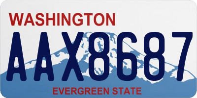 WA license plate AAX8687