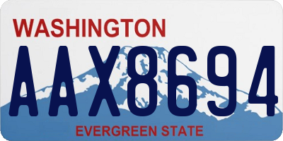 WA license plate AAX8694